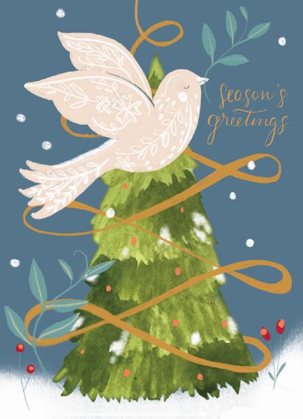 [NL-XC-C026] Card-Dove and Tree
