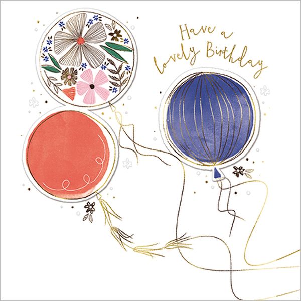 [GB-C-FSE0005] Embossed Card-Birthday Balloons