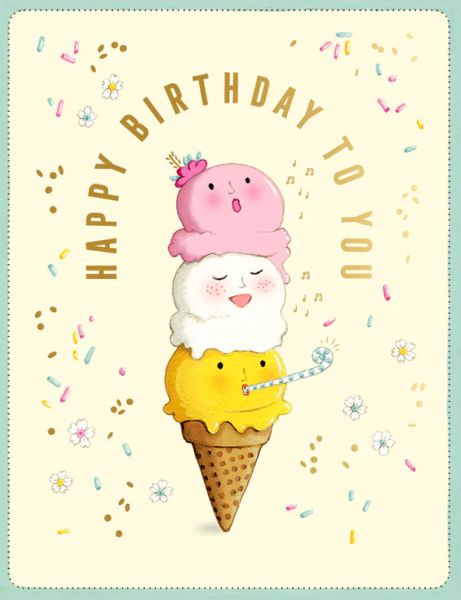 [JJ-C-167] Foil Card-Singing Ice Cream
