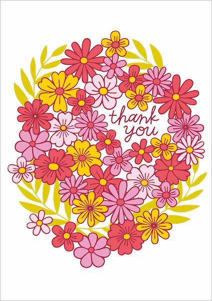 [GT-C-TY471] Card-Floral Thanks