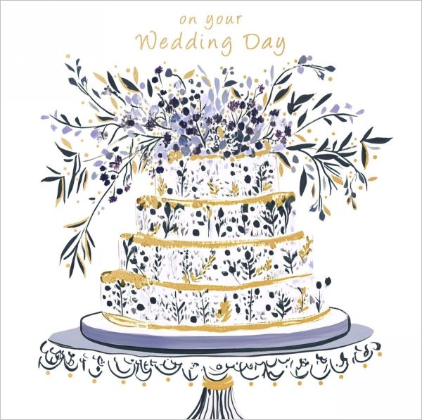 [AM-SP1644] Foil Card-Wedding Cake