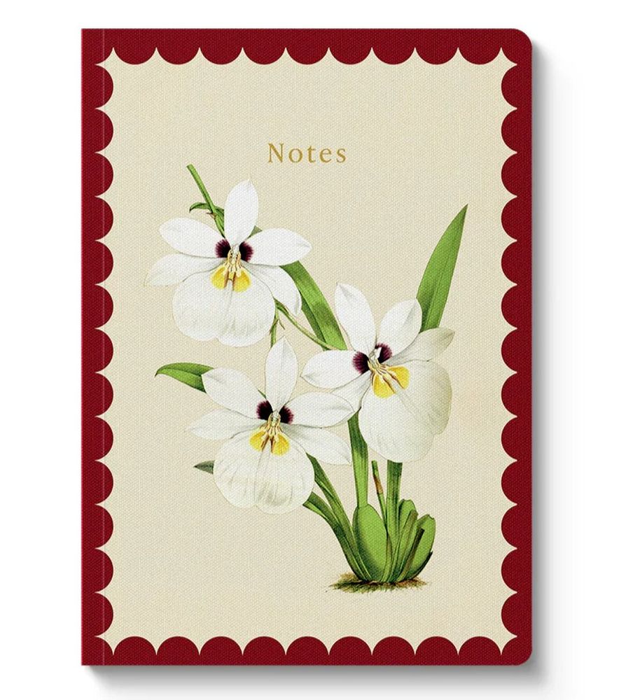 [OD-SN-KA-3-A5-12904] Kaleido A5 Textured Soft Cover Notebook-White Orchid