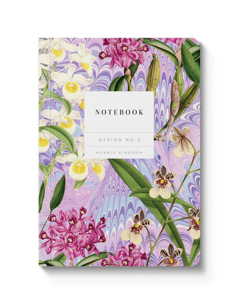 [OD-SN-KA-5-A6-12828] Kaleido A6 Textured Soft Cover Notebook-Marble Orchids