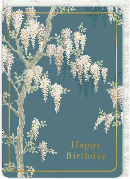 [LA-C-13136] Laura Ashley Foil Card-Wisteria Garden