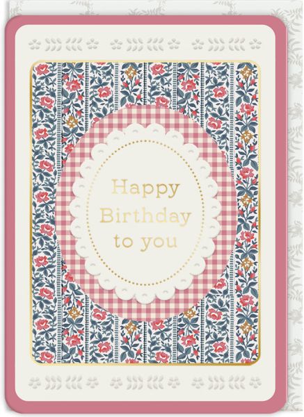 [LA-C-13147] Laura Ashley Foil Card-Talon Stripe