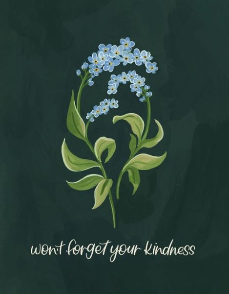 [OC-C-502616] Card-Forget-Me-Nots Thank You