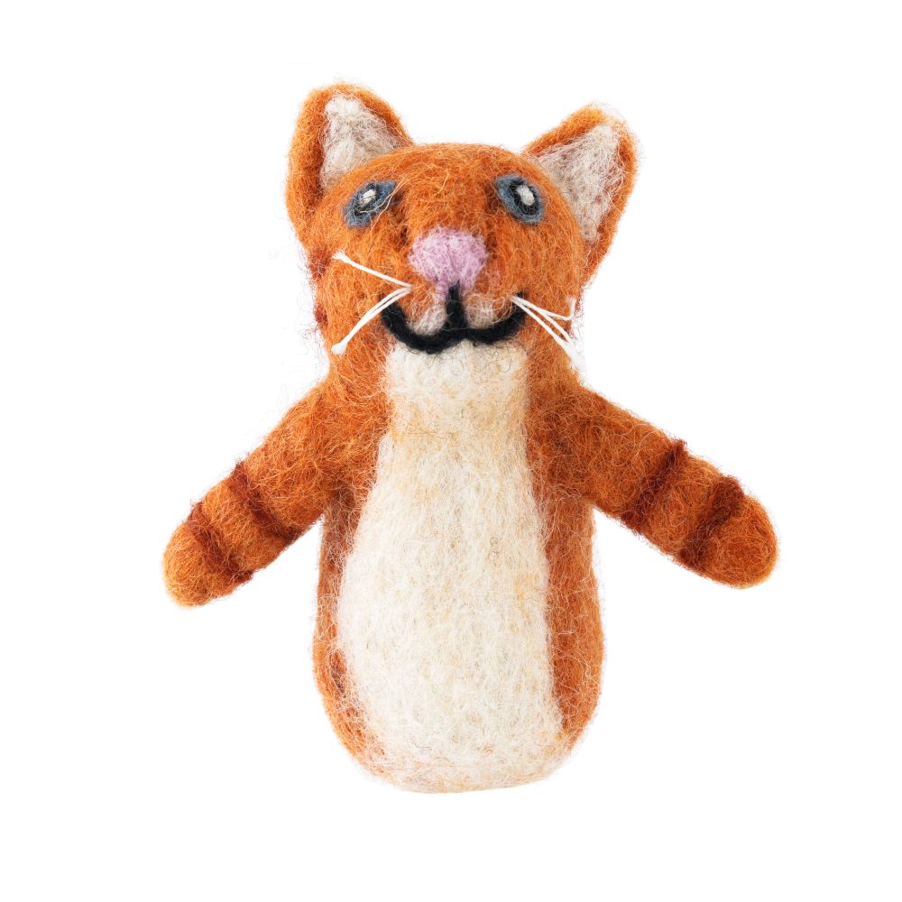 [GI-FP-AP002] Finger Puppet-Felt Cat Ginger