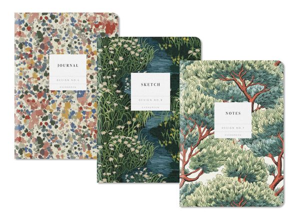 [OD-SN-KA-4-A5-S-13247] Kaleido Medium Notebook Set-Evergreen