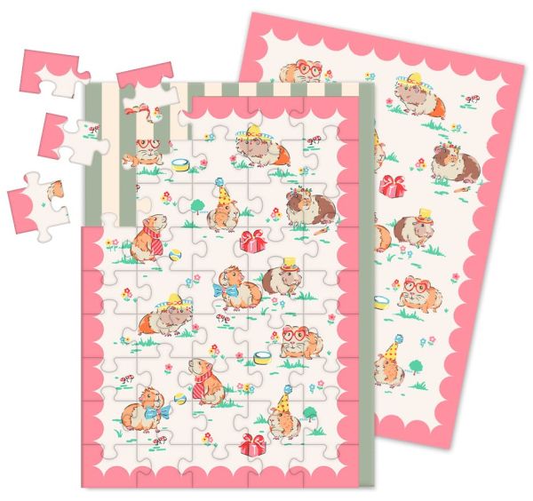 [CK-CJS-12953] Cath Kidston Jigsaw Card-45pc-Guinea Pig Party
