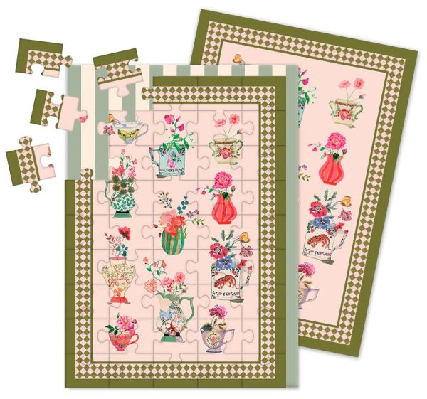 [CK-CJS-12955] Cath Kidston Jigsaw Card-45pc-Vases