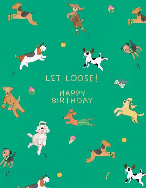 [EF-C-BD0330] Foil Card-Off Leash Birthday
