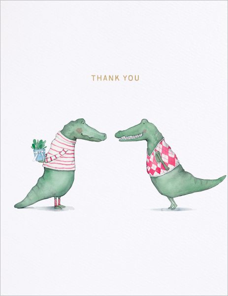 [EF-C-TY0431] Foil Card-Aligator Thank You