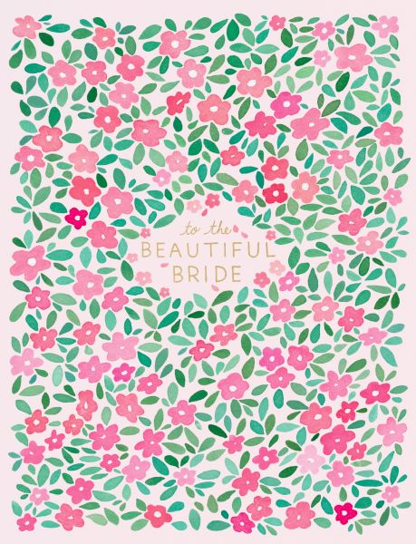[EF-C-SP0575] Foil Card-Pink Petals Bridal