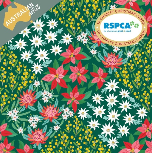 [VE-XCP26008] Christmas Card Wallet-RSPCA-Patchwork Flowers