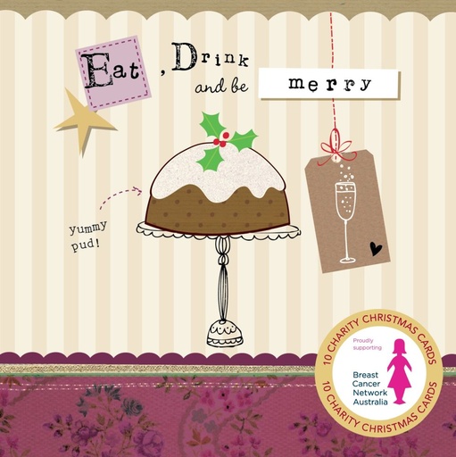 [VE-XCP26015] Christmas Card Wallet-BCNA-Eat, Drink and be Merry