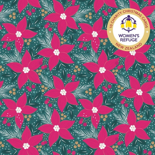 [VE-XCPNZ26013] Christmas Card Wallet-Women's Refuge-Christmas Flora