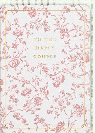 [LA-C-13714] Laura Ashley Foil Card-Aria Blush Happy Couple