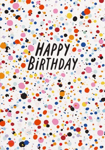 [OD-C-HAR11152] Card-Splatter Happy Birthday