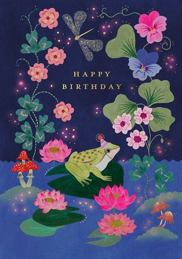 [OD-C-CM13313] Foil Card-Lilipad Frog