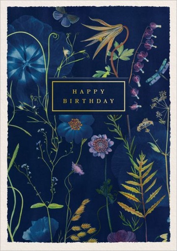 [OD-C-JWB13439] Foil Card-Birthday Forget Me Nots