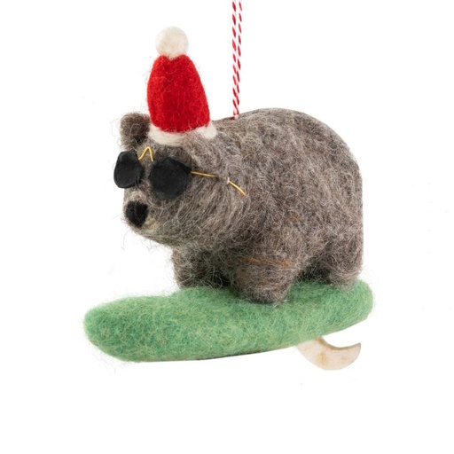 [GI-XD-DAUA013] Charity Decoration-Felt-Wombat Surfing 