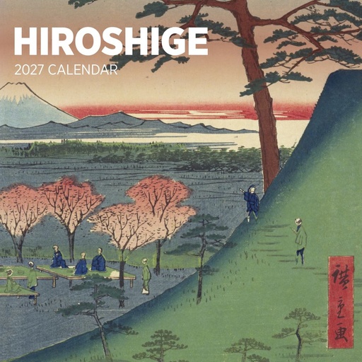 [E-PO-D27-CAL27124] Pomegranate 30x30 Cal-Hiroshige 