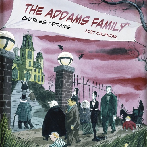 [E-PO-D27-CAL27188] Pomegranate 30x30 Cal-Charles Addams