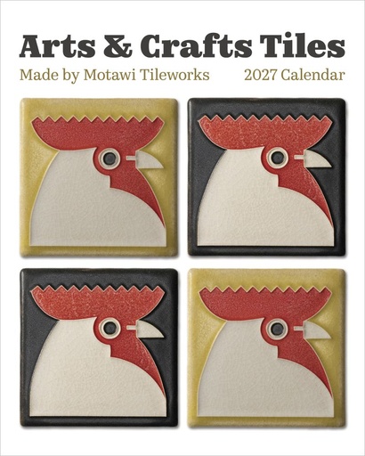[F-PO-D27-CAL27310] Pomegranate 15x19 Cal-Arts & Crafts Tiles