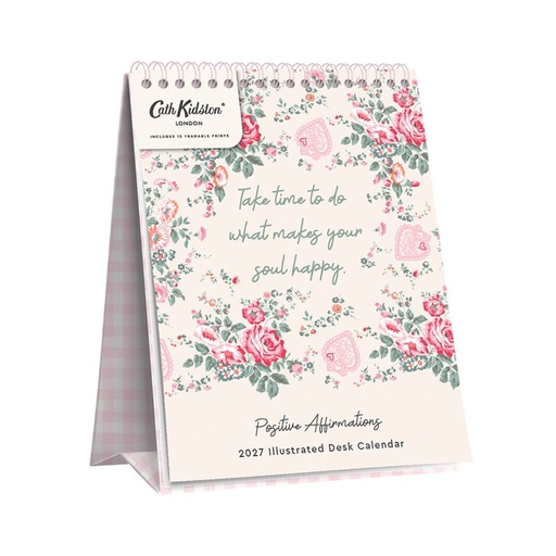 [G-ACK-D27-13737] Cath Kidston 16x22 Desk Cal-Affirmations