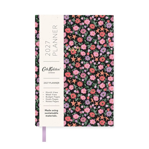 [I-ACK-D27-A6-13634] Cath Kidston A6 Soft Cover Diary-Stars and Flowers