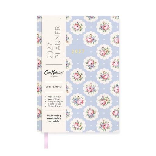 [I-ACK-D27-A6-13636] Cath Kidston A6 Soft Cover Diary-Rose and Spots