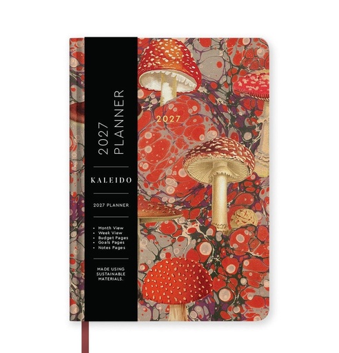 [I-AOD-D27-A5-K-13655] Kaleido A5 Hard Cover Diary-Fungi