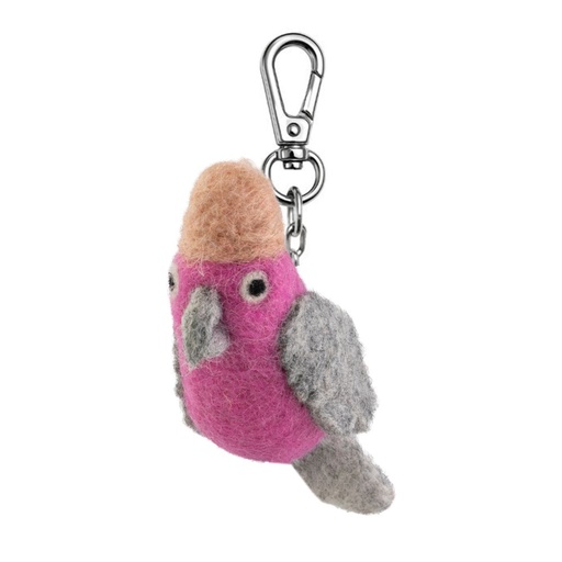 [GI-KC-BA002] Key Chain-Felt Pink Galah