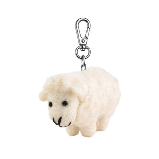 [GI-KC-AF002] Key Chain-Felt White sheep